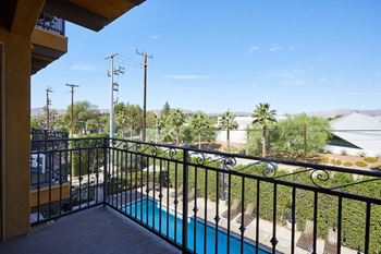 Large balconies at The Verandas, Canoga Park, California